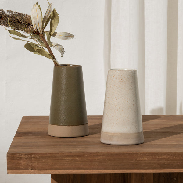 Mette Dipped Vase - Cream