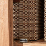 Navah Rattan and Teak Rounded Wardrobe