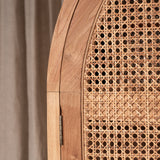 Navah Rattan and Teak Rounded Wardrobe