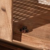 Nilsen Rattan and Teak Wardrobe