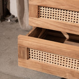 Nilsen Rattan and Teak Wardrobe