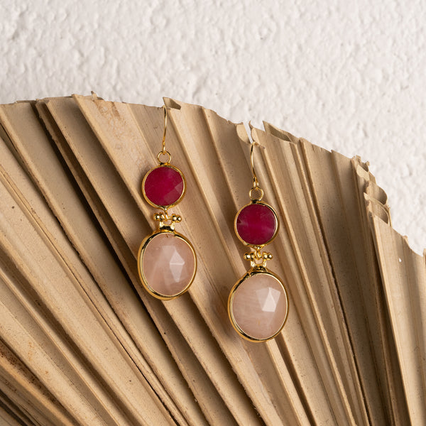 Ramin Double Drop Earrings