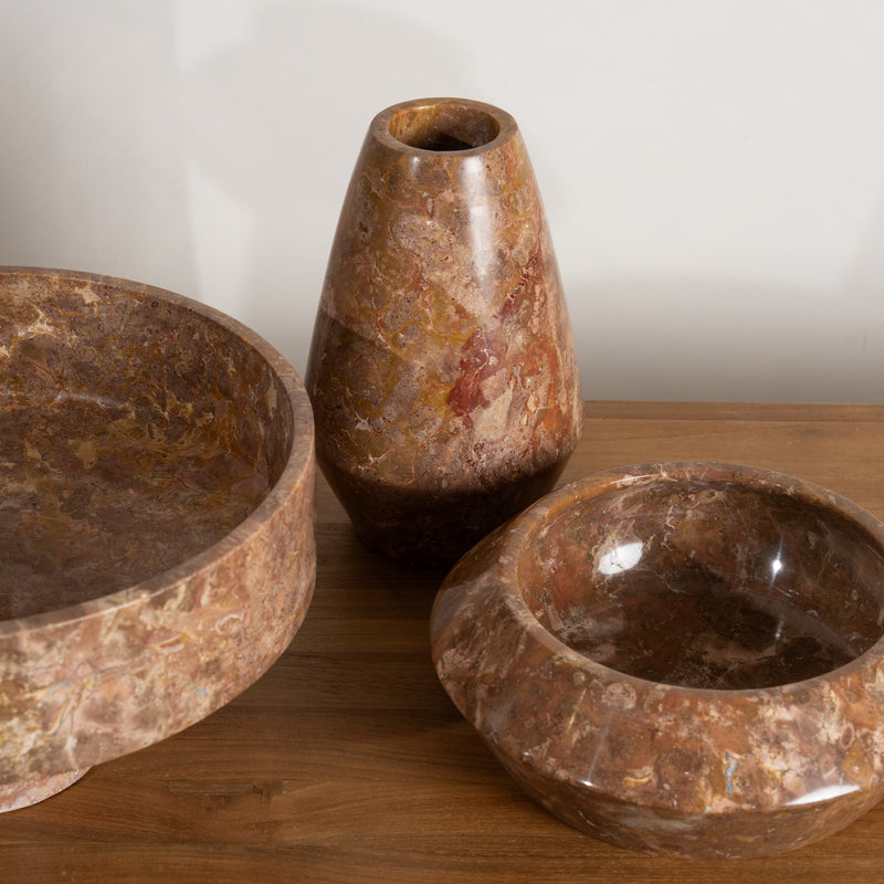 Kalini Rosso Marble Vase