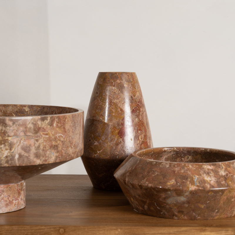 Kalini Rosso Marble Vase