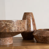 Adelita Rosso Marble Podium Bowl