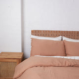 Saalena Leather and Teak Bedhead