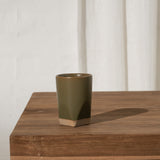 Sander Faceted Dipped Tumbler - Olive