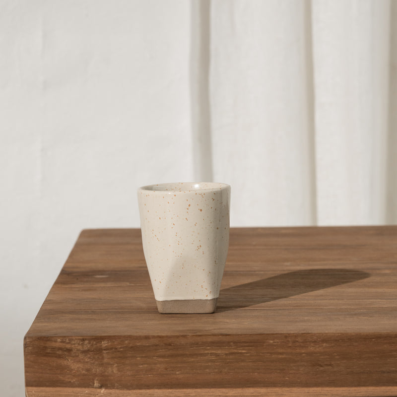 Sander Faceted Dipped Tumbler - Cream