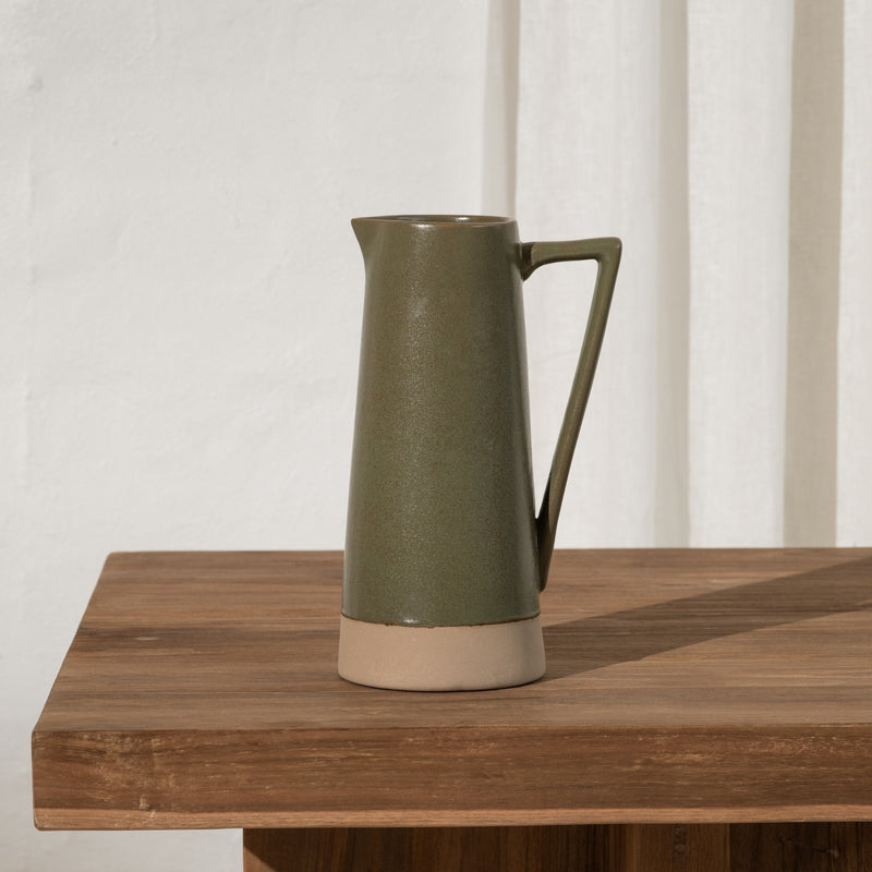 Sanna Dipped Jug - Olive