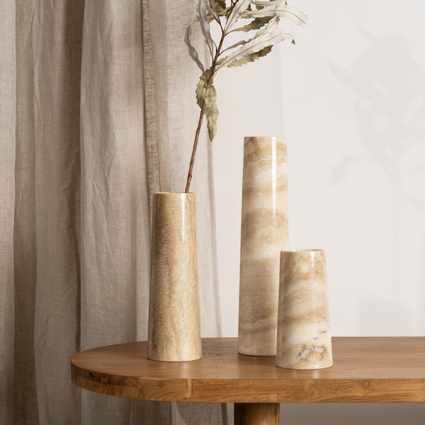 Shoda Sculptural Onyx Vases