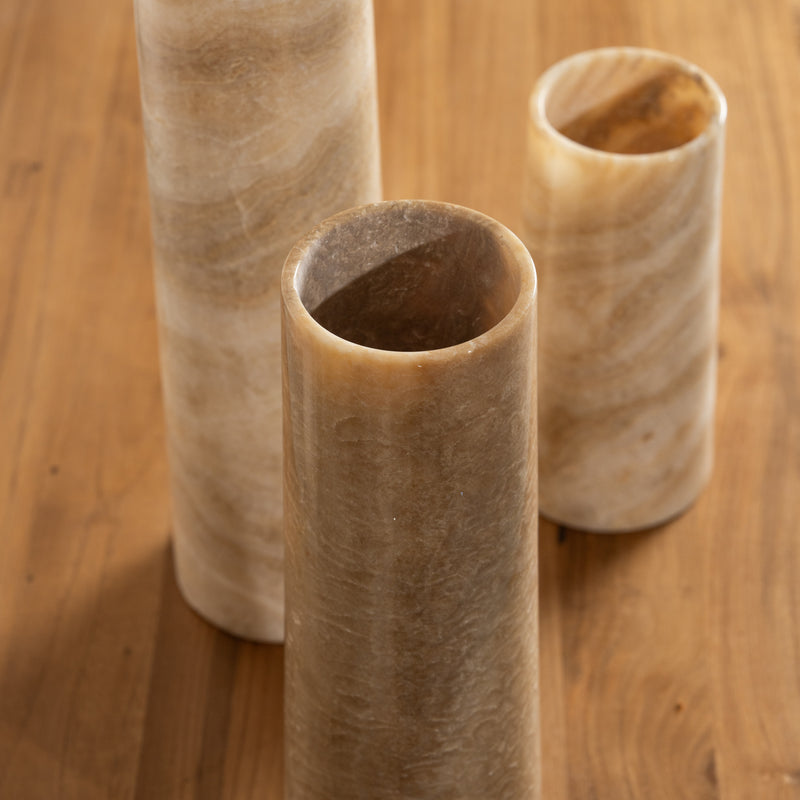 Shoda Sculptural Onyx Vases