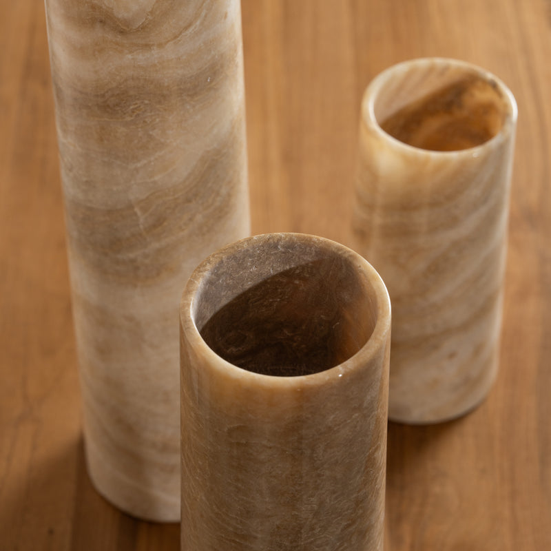 Shoda Sculptural Onyx Vases