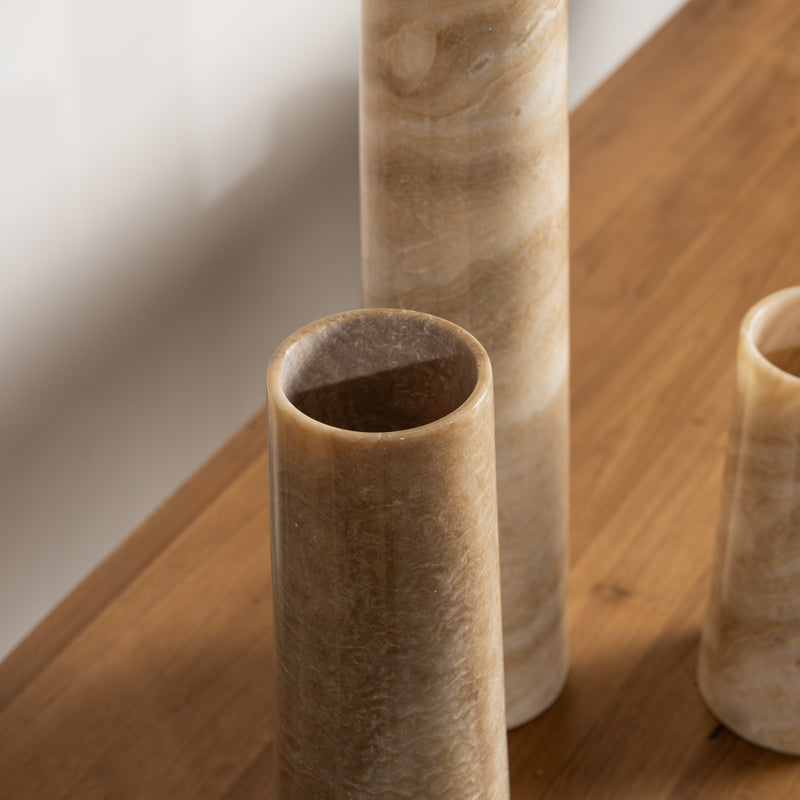 Shoda Sculptural Onyx Vases