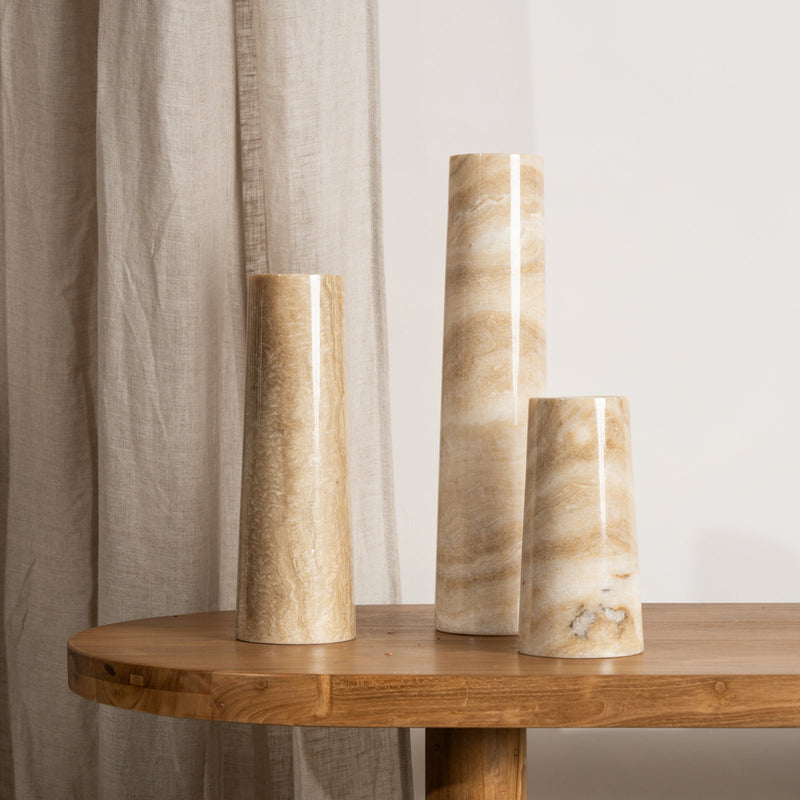 Shoda Sculptural Onyx Vases