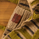 Soline Striped Raffia Bag - Olive & Hazelnut Stripe