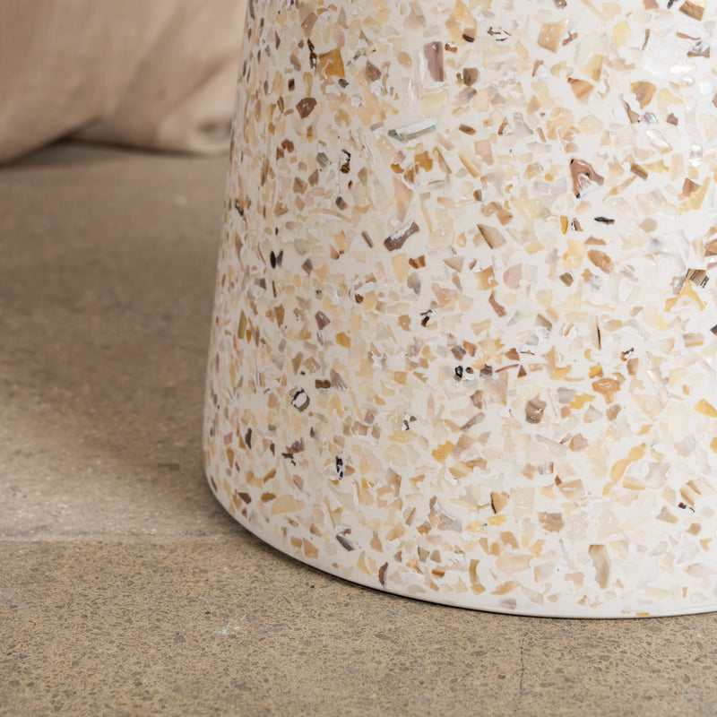 Thora Lightweight Side Table - Shell Finish – Inartisan.