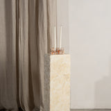 Tomi Solid Travertine Tall Plinth