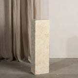 Tomi Solid Travertine Tall Plinth