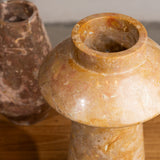 Yara Rosso Marble Sculptural Vase - Dune