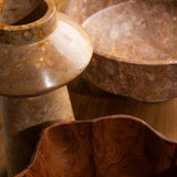 Yara Rosso Marble Sculptural Vase - Dune
