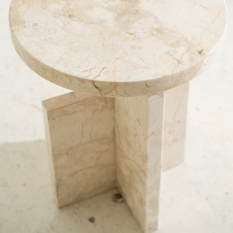 Aoi Travertine Large Side Table