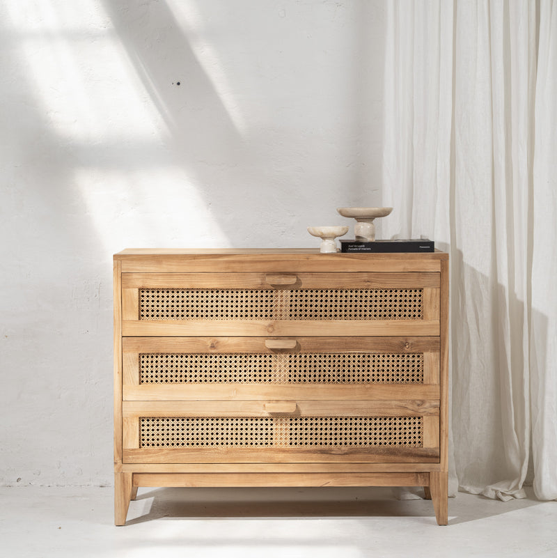 Ayana Rattan & Recycled Teak Drawers