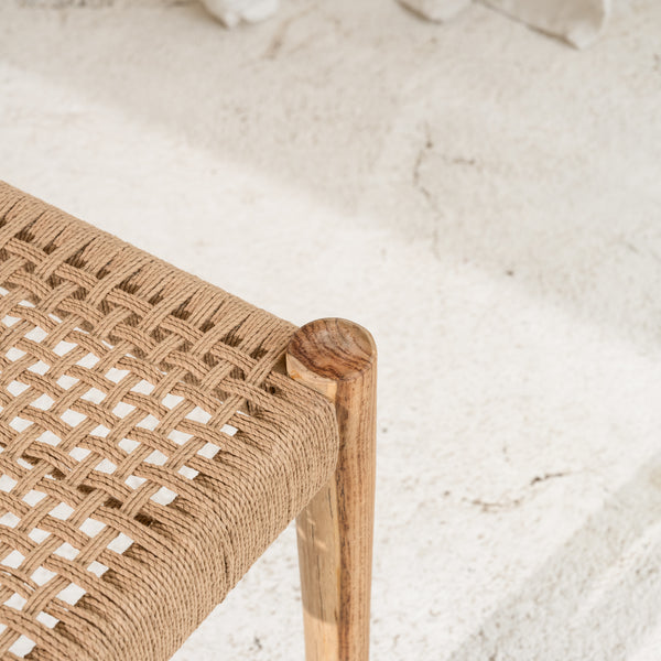 Bennu Woven Jute Bench Seat