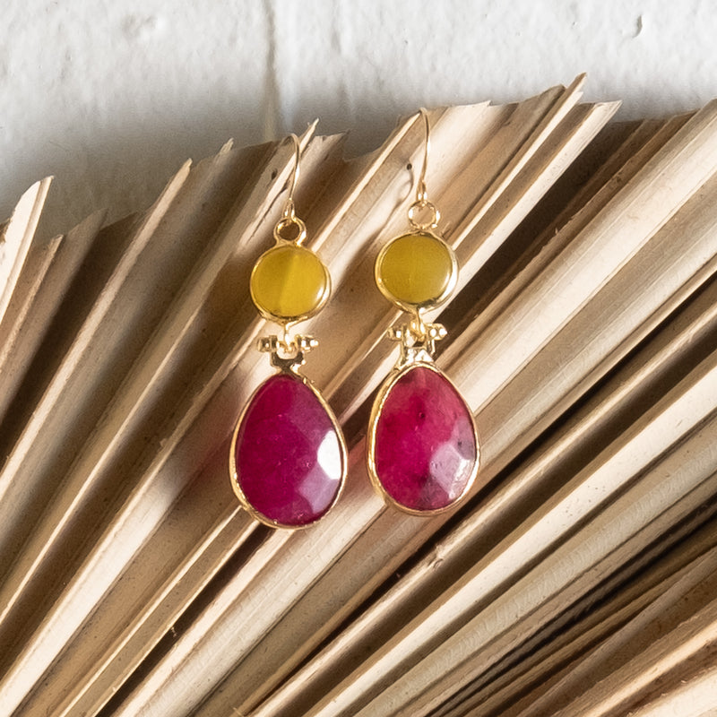 Calla Double Drop Earrings