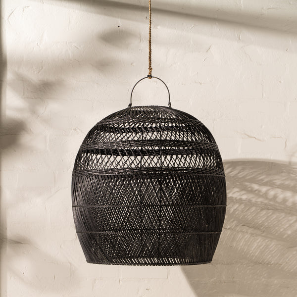 Oversized wicker on sale pendant light