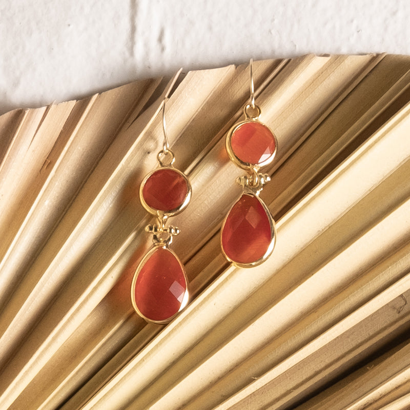 Damara Double Drop Earrings