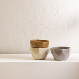 Elin Faceted Bowl - Dove Blue