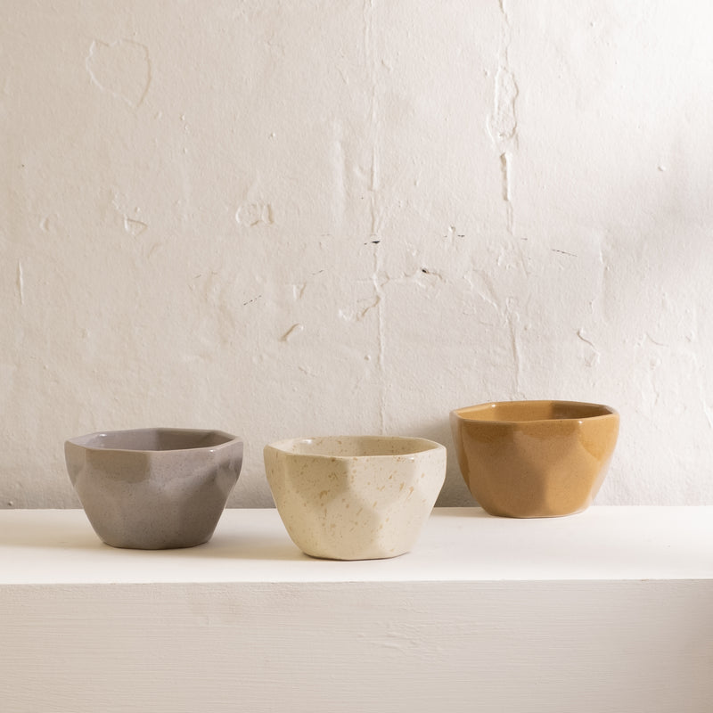 Elin Faceted Bowl - Mustard