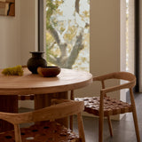 Larah Leather & Teak Chair - Tan