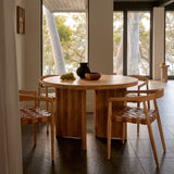 Larah Leather & Teak Chair - Tan