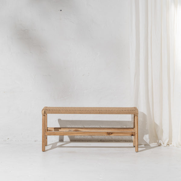 Mahina Woven Jute Bench Seat