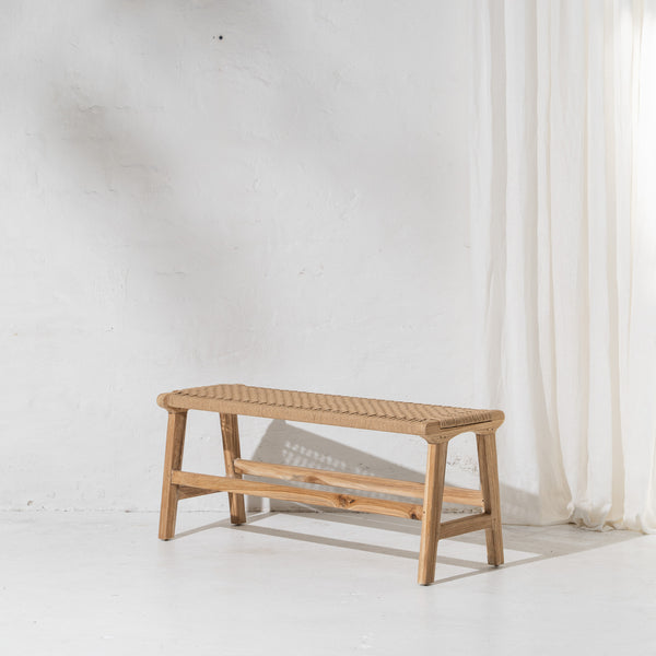 Mahina Woven Jute Bench Seat