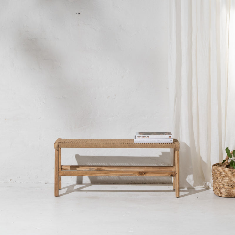 Mahina Woven Jute Bench Seat