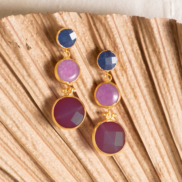 Reza Triple Drop Earrings