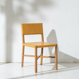 Soren Leather Dining Chair - Mustard