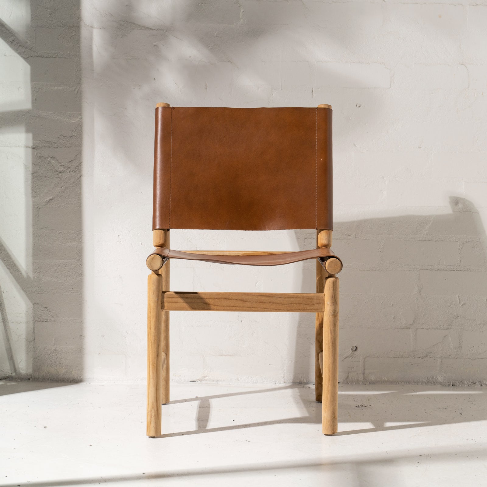 Atanas Leather and Teak Dining Chair – Inartisan.