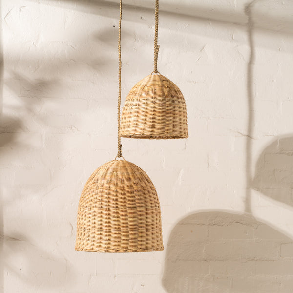 Small rattan deals pendant light shade