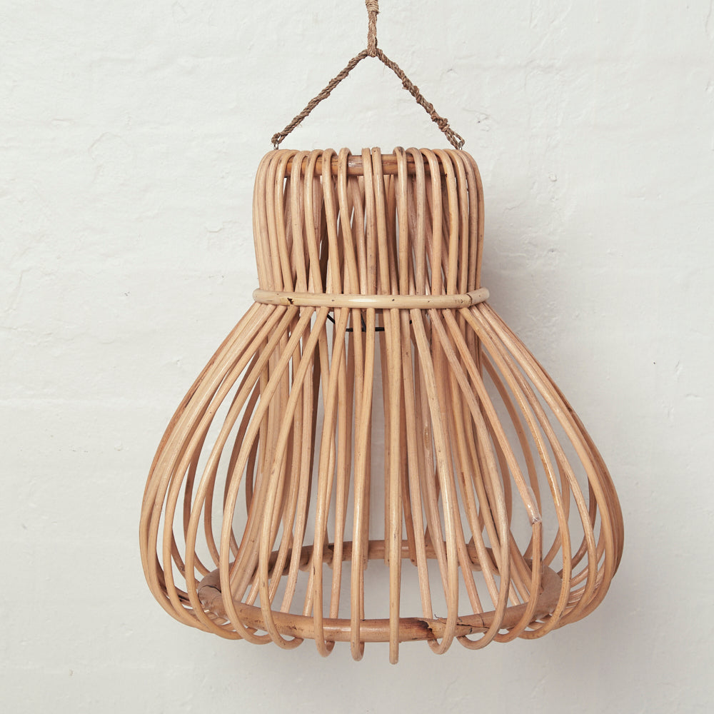 Handwoven Rattan Bell Light Shade – Inartisan.