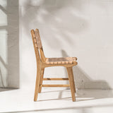 Luka Leather & Teak Chair Natural